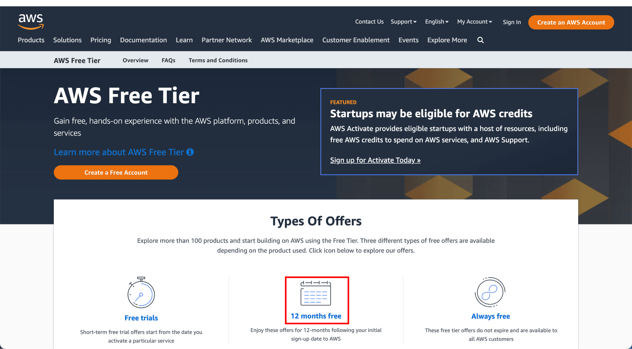 AWS Free tier